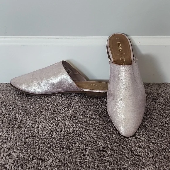 Toms | Shoes | Toms Jutti Mule Pink Metallic Leather Shiesw7 Toms | Shoes | Toms Jutti Mule Pink Metallic Leather Shiesw7